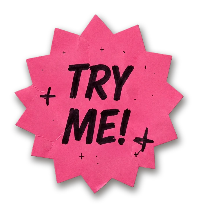 Try me sticker